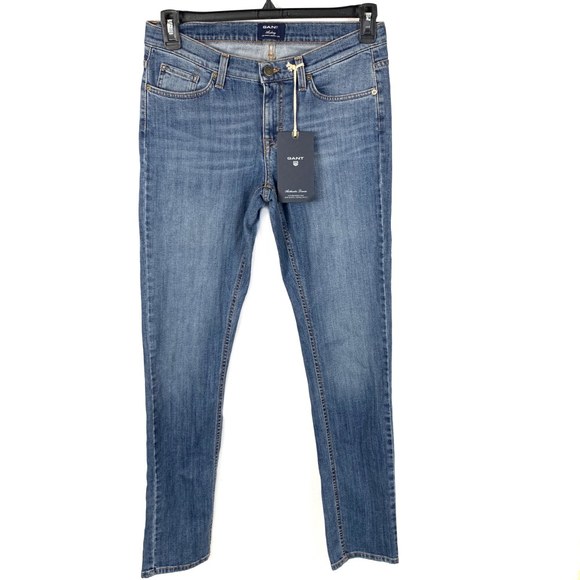 Gant Mens 30 x 32 Audrey Skinny Jeans Low Waist Narrow Leg Dark Wash Denim 30x32 - Picture 1 of 8